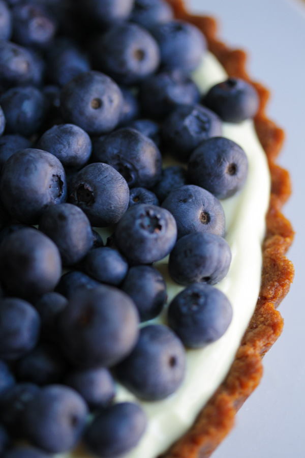 blueberry banana gingersnap tart