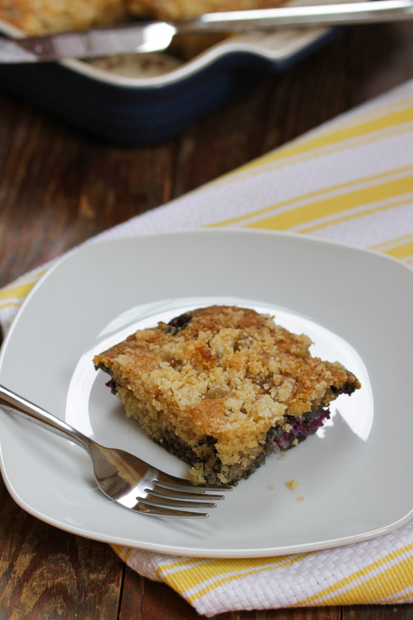 delicious blueberry crumb bars are gluten free & can be dairy/lactose free! they freeze well & have crystallized ginger in the crumb topping for added yum!