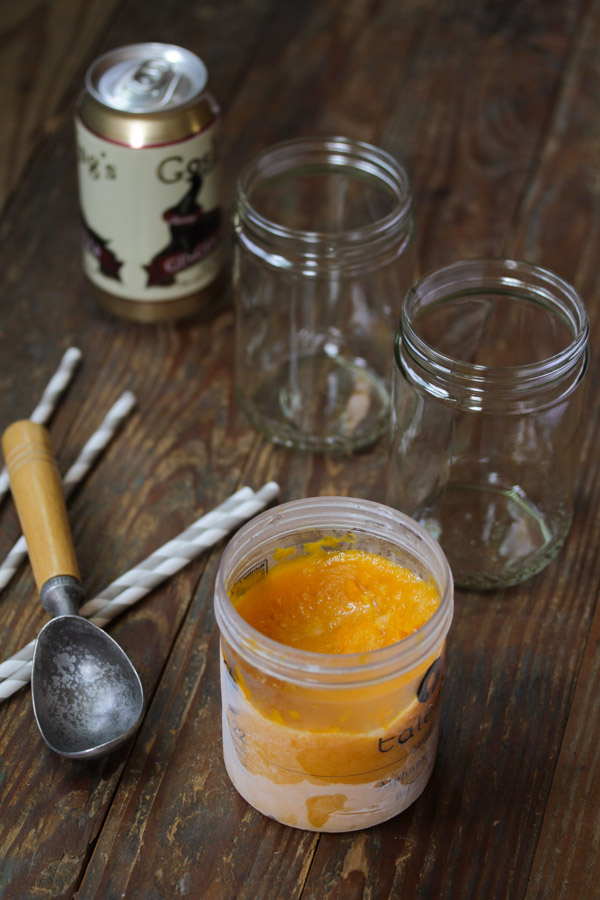 mango sorbet + ginger beer = an instantly refreshing and totally delicious summer dessert ready in under 3 minutes! (bonus: it's gluten free and vegan!)