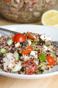 quinoa greek salad with chicken