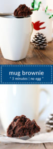 mug brownies made even easier: the dry ingredients are assembled into a mix so you just need to add butter and water – 2 minutes flat to a warm brownie.