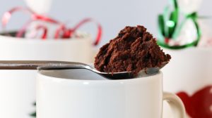mug brownies made even easier: the dry ingredients are assembled into a mix so you just need to add butter and water – 2 minutes flat to a warm brownie. get the easy, egg-free recipe now!