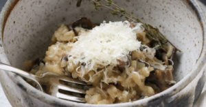 easier mushroom risotto