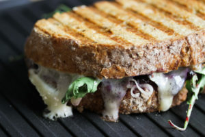 brie and blueberry jam panini