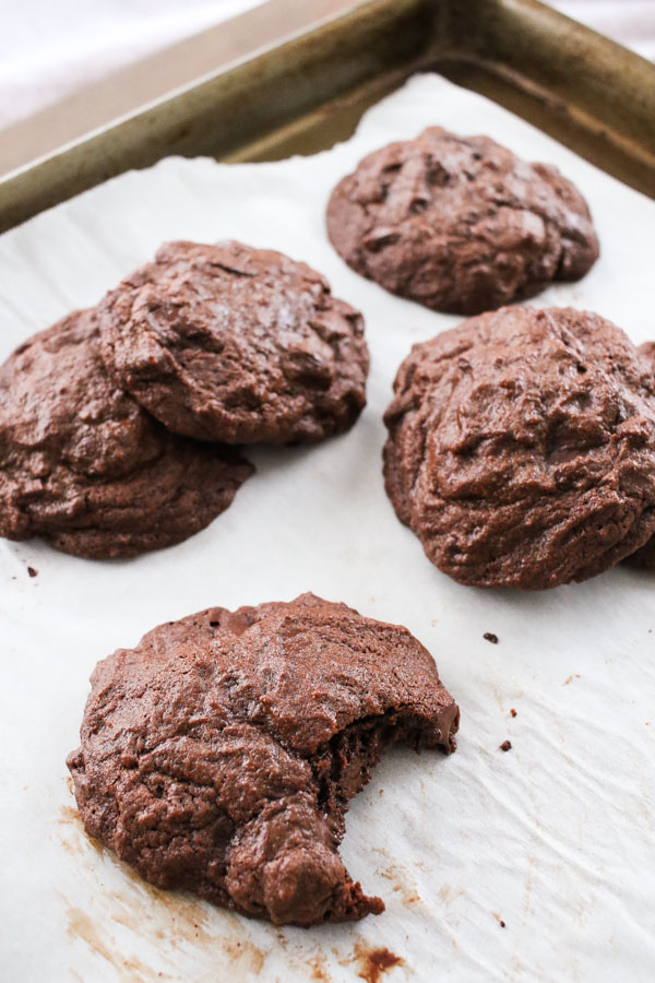 these soft, chewy cinnamon double chocolate cookies have warm cinnamon flavor and subtle heat from a pinch of cayenne pepper.