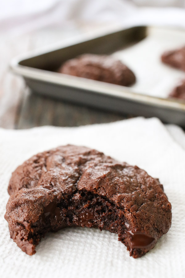 these soft, chewy cinnamon double chocolate cookies have warm cinnamon flavor and subtle heat from a pinch of cayenne pepper.