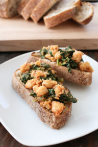 chick peas and spinach is a classic spanish tapas recipe but it also makes a great simple and healthy dinner. this version is gluten free.