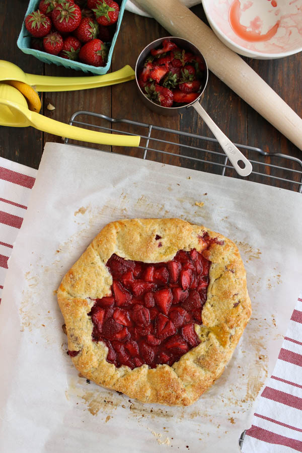 strawberry galette with thyme combines sweet, juicy strawberries and a buttery, thyme-scented crust for a delicious and easy summer dessert.