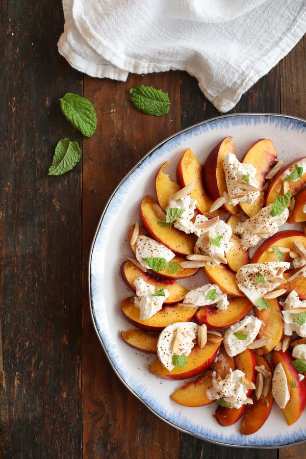 this burrata and nectarine salad is simple yet flavorful, with just 5 ingredients, including 1 which may surprise you. perfect for summer.