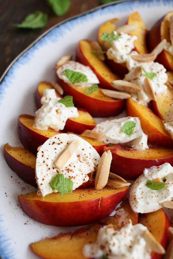 this burrata and nectarine salad is simple yet flavorful, with just 5 ingredients, including 1 which may surprise you. perfect for summer.