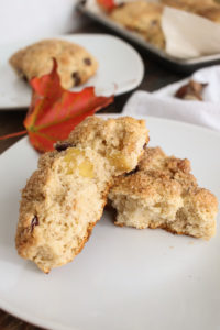 these apple cranberry scones are perfect for fall, with a light, moist texture and just the right blend of spices. no mixer necessary!