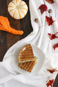 this pear, goat cheese, and chicken panini combines delicious fall flavors in a quick and easy sandwich that you can customize to your taste.