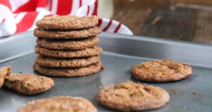 these chewy ginger cookies are delicious and they ship/keep well, so they are perfect for holiday baking, gifts, and cookie swaps. recipe doubles easily.