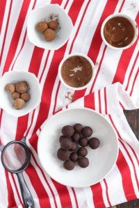 these easy 4 ingredient ginger chocolate truffles are a great gift or simple, make ahead dessert for your holiday table. easy to double the recipe.