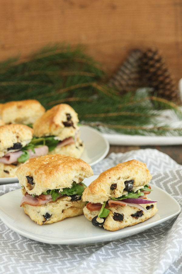 fig biscuit sandwiches with ham are a quick and simple way to use up leftover holiday ham and they’re equally delicious with sliced deli ham.