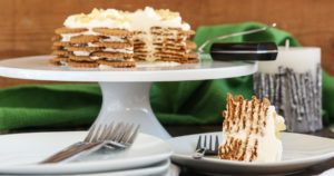 easy 4 ingredient gingersnap icebox cake is super simple to put together, delicious, and keeps well so you can make it in advance.