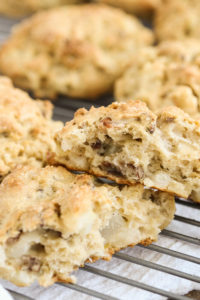 these cozy pear cardamom scones are delicious, moist, and packed with flavor, despite having almost no added sugar. they also freeze well.