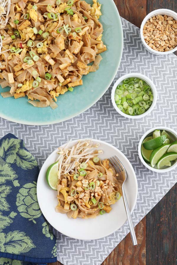 these thai noodles have great flavor without requiring *too* many difficult-to-track-down ingredients. the recipe is also adaptable.