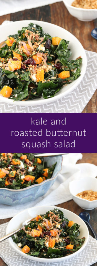 kale and roasted butternut squash salad | tasty seasons