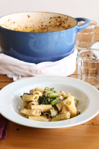 this baked pasta with sausage and broccolini is cozy and comforting but not overly indulgent – a perfect middle of winter dinner.