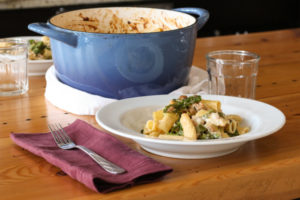 this baked pasta with sausage and broccolini is cozy and comforting but not overly indulgent – a perfect middle of winter dinner.