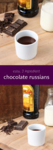 chocolate russians combine decadent, thick hot chocolate with kahlua for the ultimate easy and delicious dessert. just 3 ingredients.