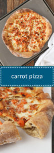 carrot pizza is a delicious addition to your vegetarian pizza repertoire! the carrots caramelize before getting added to the pizza with lots of garlic and mozzarella – so good!