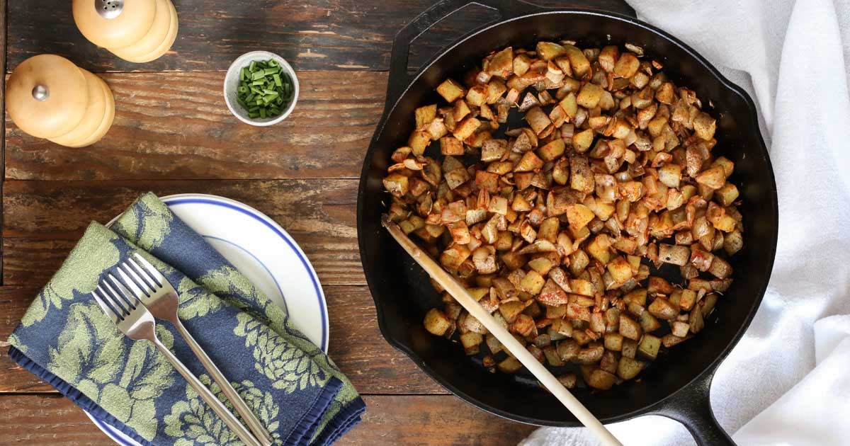 skillet roasted breakfast potatoes | tasty seasons