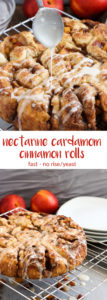 nectarine cardamom cinnamon rolls are a delicious, summery twist on standard cinnamon rolls. they’re worth turning the oven on for, even in the summer!