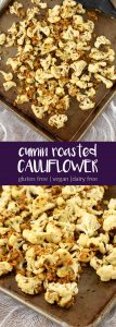 cumin roasted cauliflower is a simple and flavor-packed vegetable side dish that goes well with chicken, lentils, black beans – anything you want! #cauliflower #vegan #glutenfree