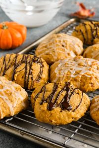 glazed pumpkin ginger scone cakes are basically an excuse to eat cake for breakfast, especially when drizzled with cardamom or chocolate glaze.
