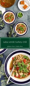 salsa verde turkey chili is flavorful without being too spicy and hearty without being heavy. and it’s ready in about an hour! perfect for fall or winter. #chili #turkey #glutenfree #dairyfree
