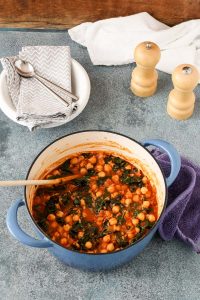 spanish chorizo and rice soup is hearty and flavorful, with chorizo, chick peas, kale, and rice. gluten and dairy free. perfect for cold nights.