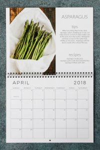 2018 food photography calendar