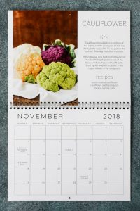 2018 food photography calendar
