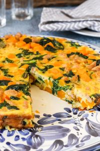 harvest frittata combines butternut squash, sage, and sausage in a delicious and hearty meal, perfect for any time of the day. gluten free.