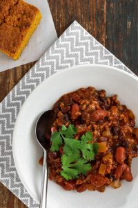 slow cooker turkey chili is easy to assemble, especially if you have leftover thanksgiving turkey. it’s gluten free, dairy free, and great as leftovers.