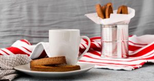 gingerbread biscotti combines cinnamon, ginger, and molasses into a crunchy but not tooth-shattering cookie that’s perfect for dunking in tea or gifting.