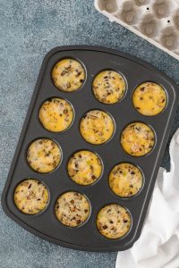 egg muffins are easy to make, keep and reheat well, and make for a great breakfast on the go or portable snack. these sausage, onion, and mushroom flavored egg muffins are also gluten free, dairy free, paleo, whole30, low carb, and keto compliant so get the recipe today and have breakfast sorted for the week!