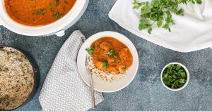 slow cooker chicken tikka masala - an indian restaurant takeout favorite - is easy to prepare, delicious, and comforting. no advance cooking necessary. gluten free, with a paleo/dairy free option. get the recipe today and enjoy an easy, protein-packed dinner!