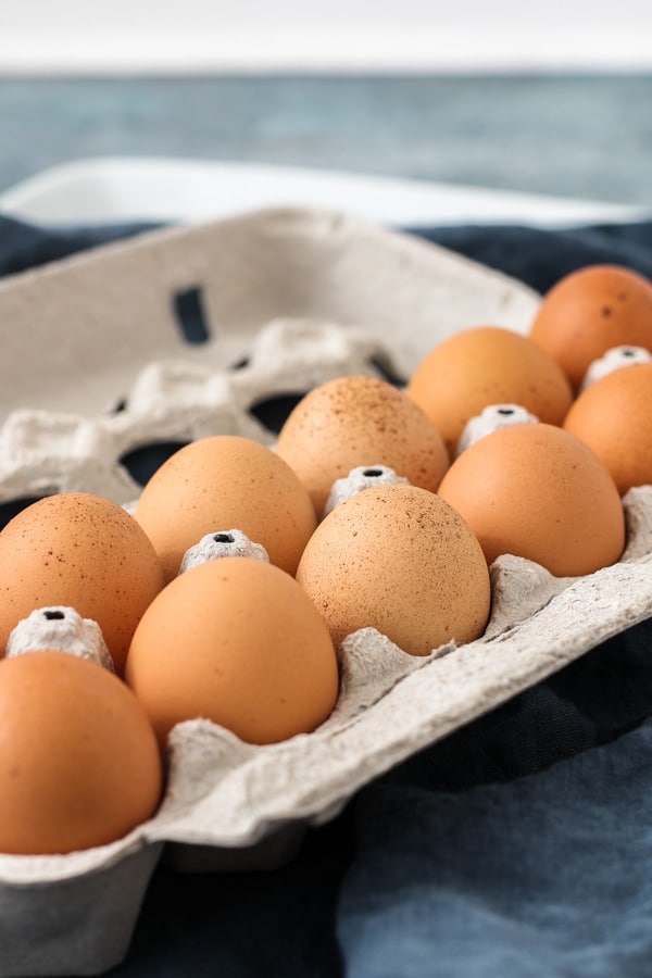 a carton of eggs to make easy peel hard boiled eggs